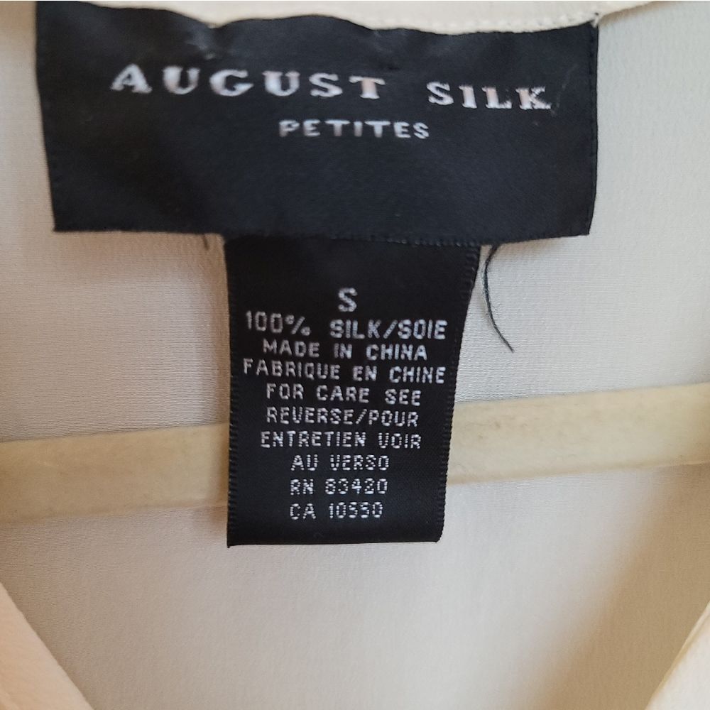 August silk silk blouse - Picture 3 of 11